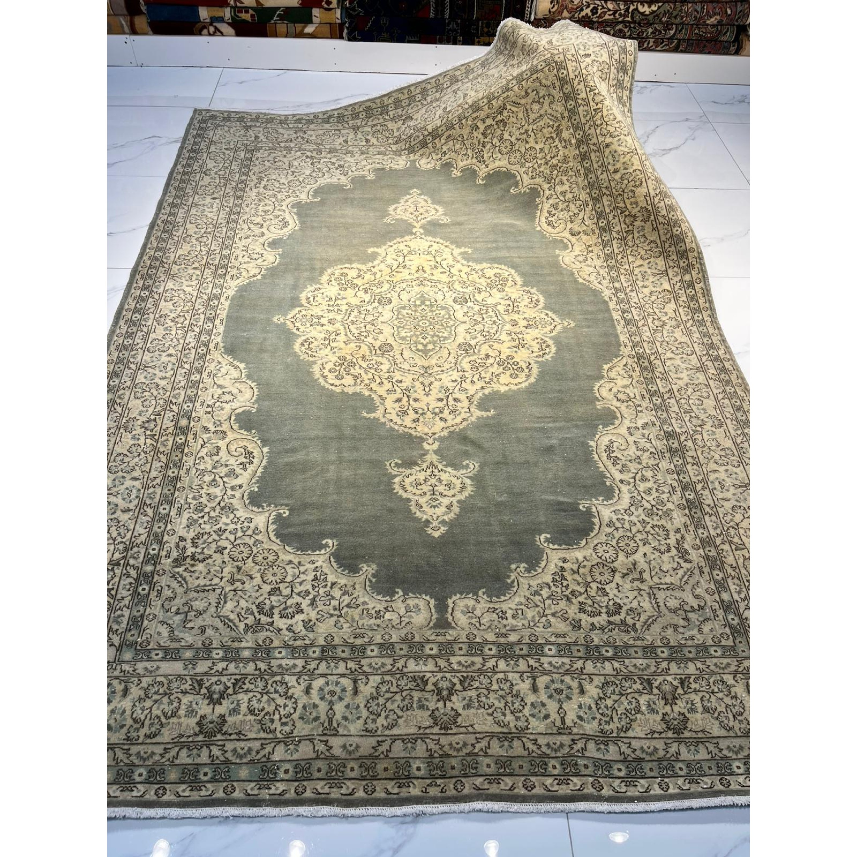 Hand-woven Iranian Kerman Rug