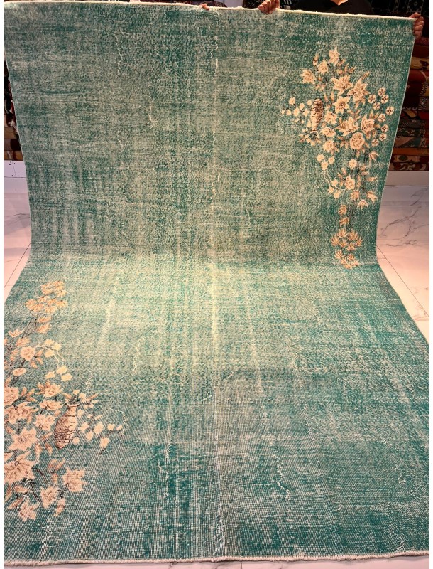 Vintage Turkish Burdur Rug – Wool on Cotton,50 Years Old
